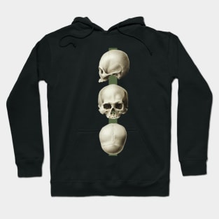 Front, profile and back skulls Hoodie